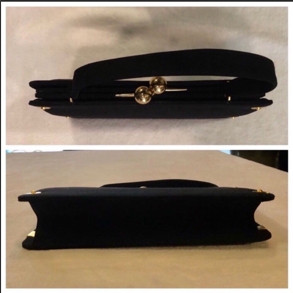 Bienen-Davis Suede Velvet Feel Vintage Evening Bag - Picture 7 of 8
